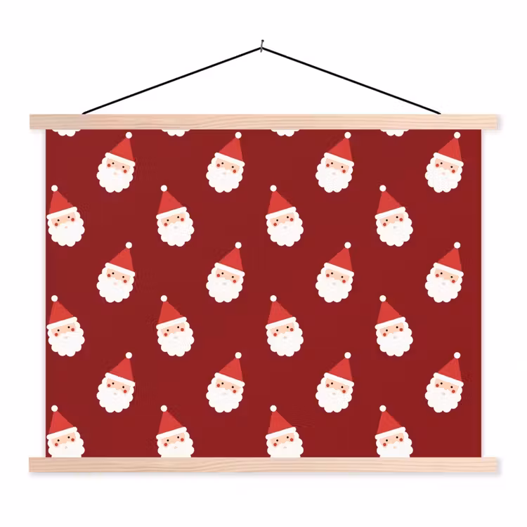 Schoolplaat - Kerstman - Kerst - Rood — 1