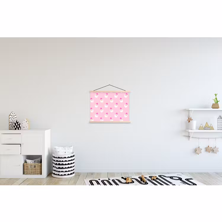 Schoolplaat - Kerstman - Kerst - Roze - Pastel — 3