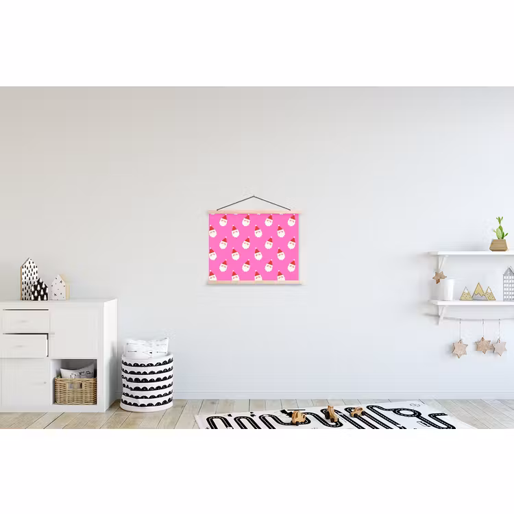Schoolplaat - Kerstman - Kerst - Roze - Rood — 3