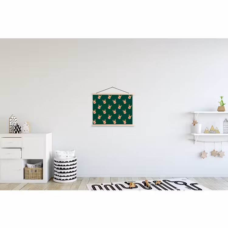 Schoolplaat - Rendieren - Kerst - Groen — 3