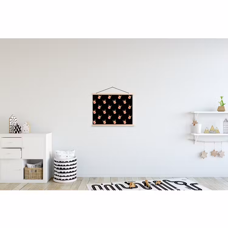 Schoolplaat - Rendieren - Kerst - Zwart — 3