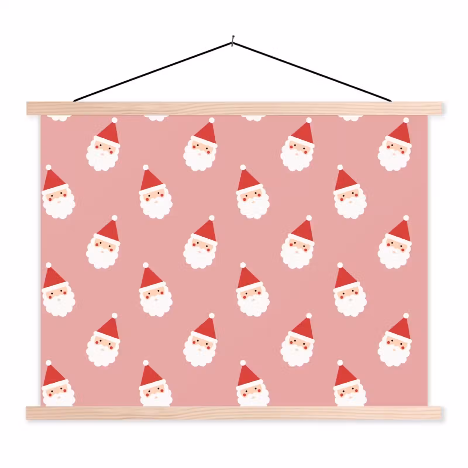 Schoolplaat - Kerst - Kerstman - Roze — 1