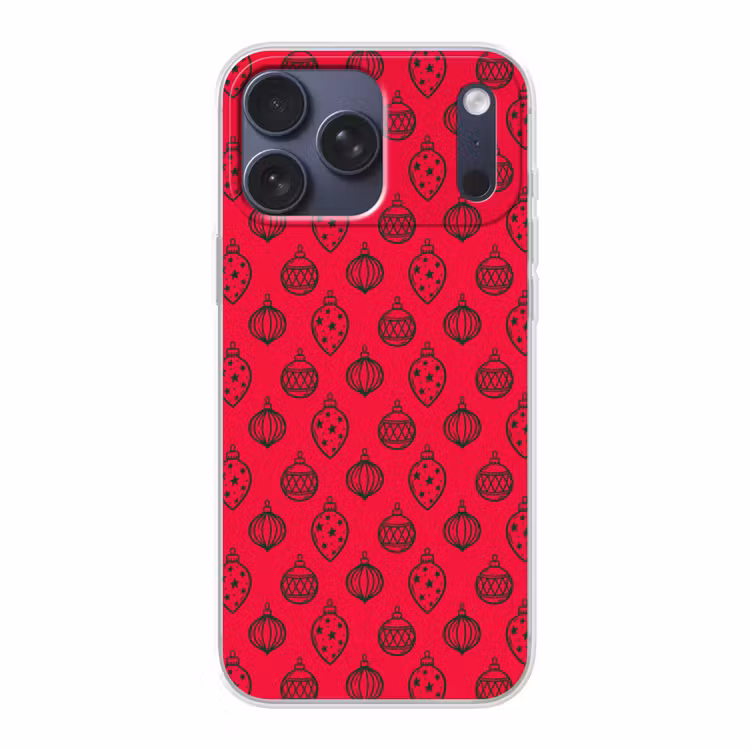 Telefoonhoesje Softcase - Kerstbal - Groen - Rood — 1
