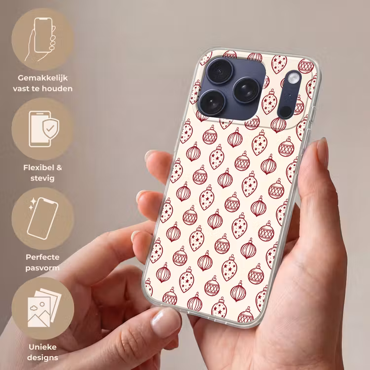 Telefoonhoesje Softcase - Kerstbal - Rood - Kerst — 4
