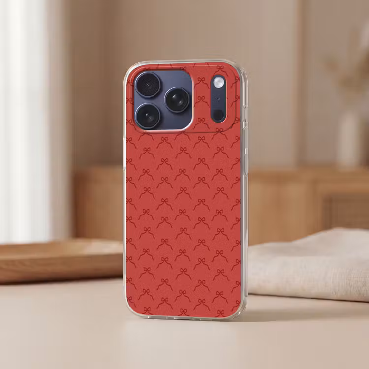 Telefoonhoesje Softcase - Strik - Rood - Kerst — 3