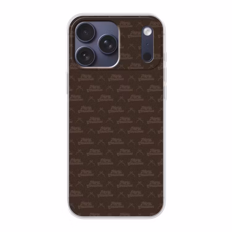 Telefoonhoesje Softcase - Tekst - Bruin - Strik — 1