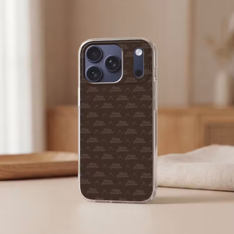 Telefoonhoesje Softcase - Tekst - Bruin - Strik — 3