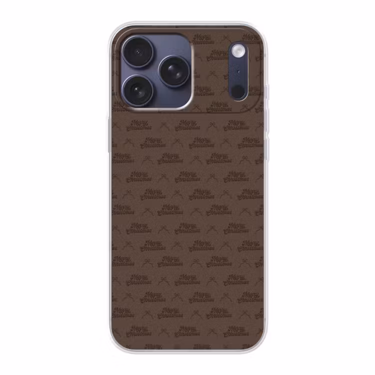 Telefoonhoesje Softcase - Tekst - Strik - Bruin — 1