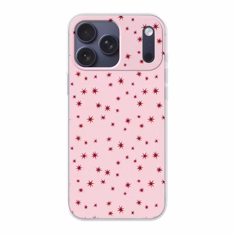Telefoonhoesje Softcase - Ster - Roze - Rood — 1