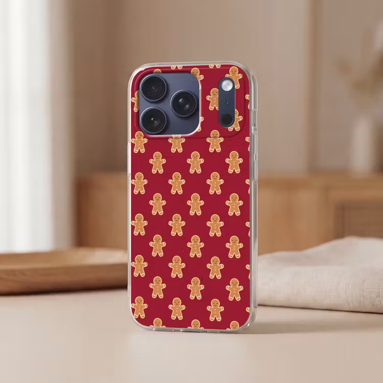 Telefoonhoesje Softcase - Peperkoek - Kerst - Rood — 3