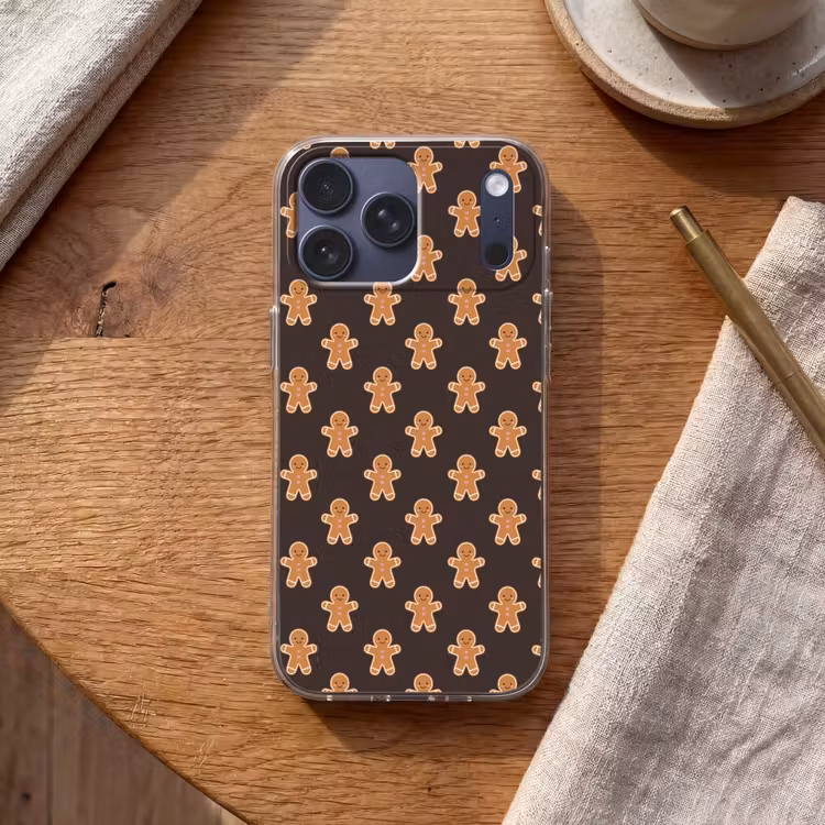 Telefoonhoesje Softcase - Peperkoek - Bruin - Kerst — 2