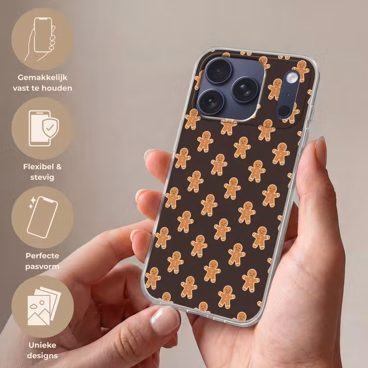 Telefoonhoesje Softcase - Peperkoek - Bruin - Kerst — 4