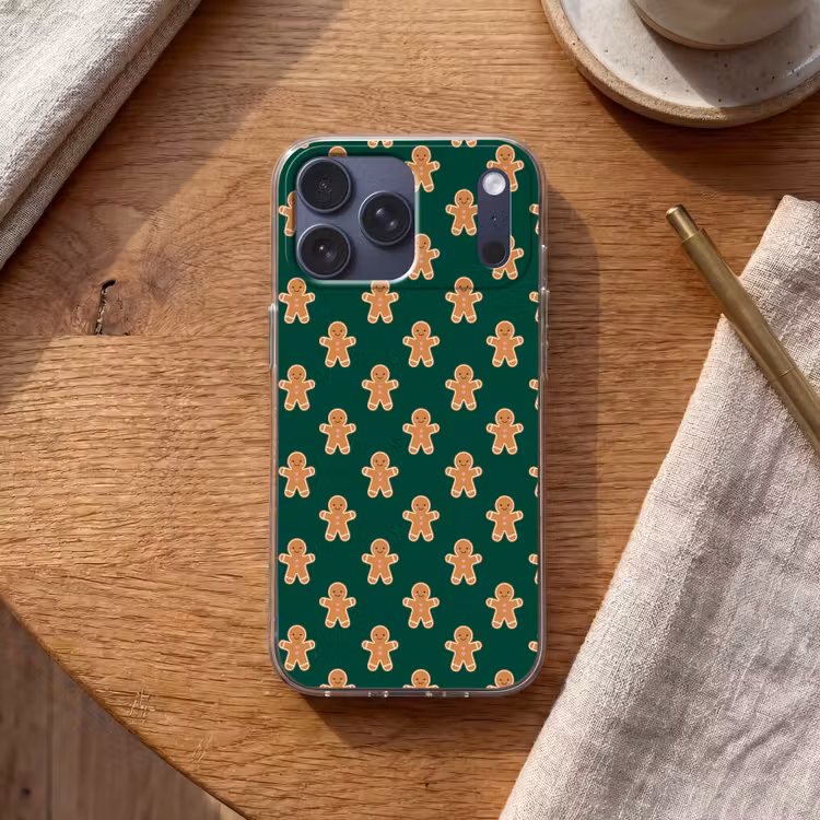 Telefoonhoesje Softcase - Peperkoek - Kerst - Groen — 2