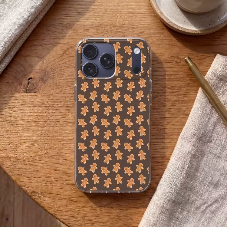 Telefoonhoesje Softcase - Peperkoek - Kerstmis - Bruin — 2