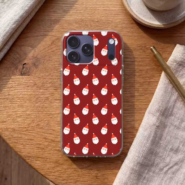 Telefoonhoesje Softcase - Kerst - Kerstman - Rood — 2
