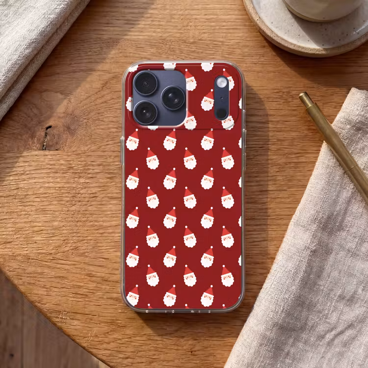 Telefoonhoesje Softcase - Kerstman - Kerst - Rood — 2
