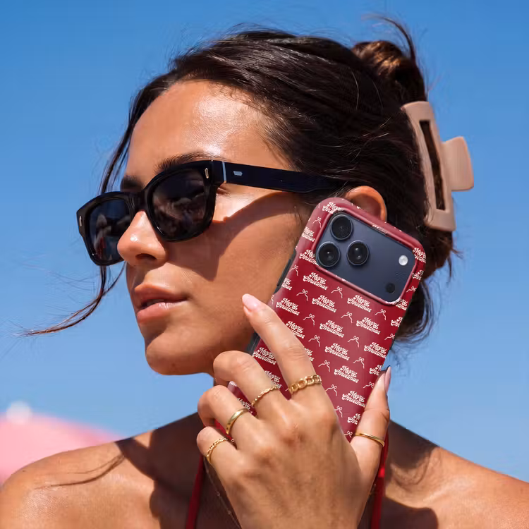 Telefoonhoesje Toughcase - Tekst - Rood - Wit - Strik — 6