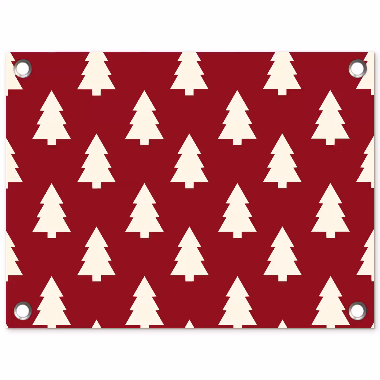 Tuinposter - Kerstboom - Rood - Wit — 1