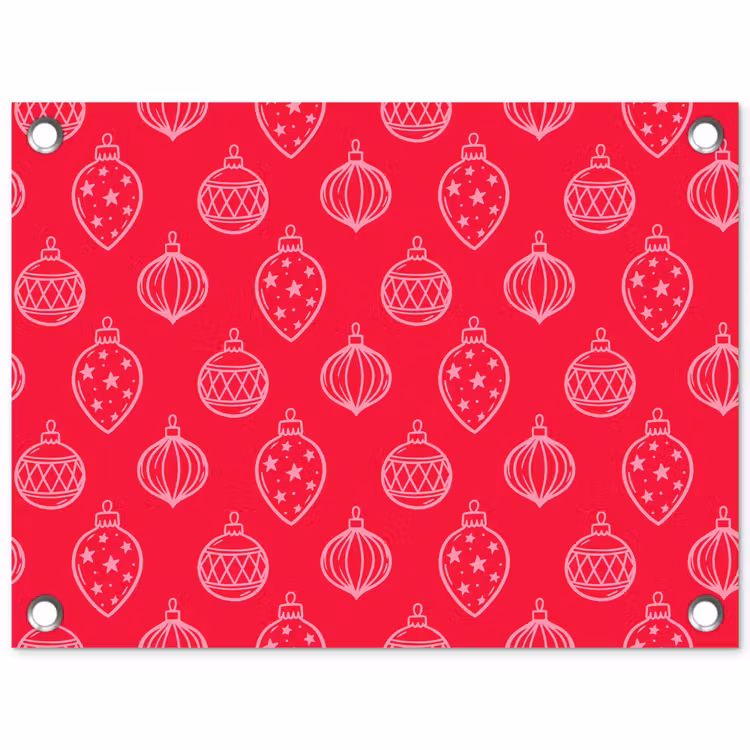 Tuinposter - Kerstbal - Rood - Roze — 1