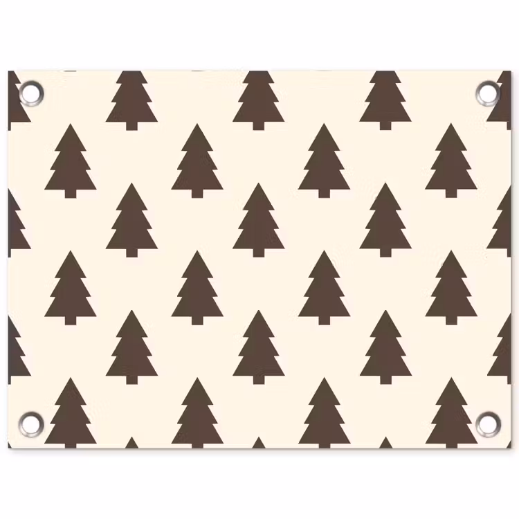 Tuinposter - Kerstboom - Crème - Grijs — 1