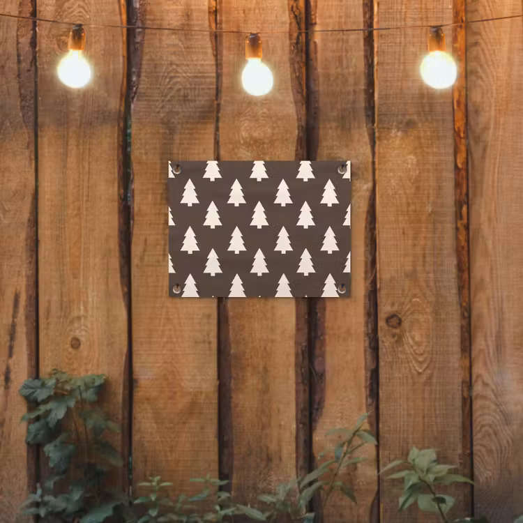 Tuinposter - Kerstboom - Grijs - Crème — 2