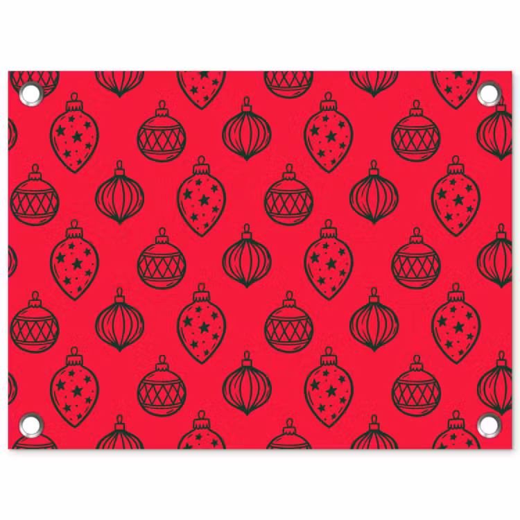 Tuinposter - Kerstbal - Groen - Rood — 1