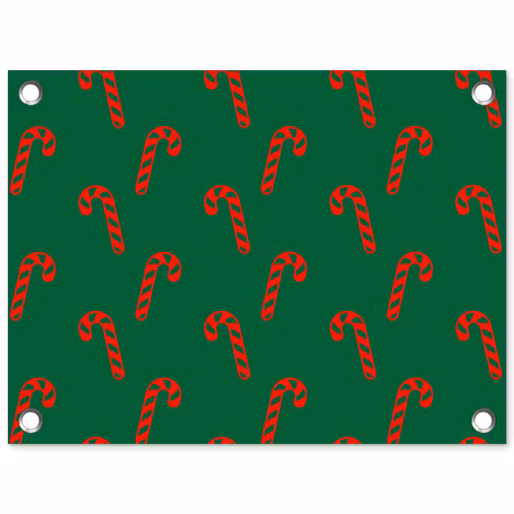 Tuinposter - Kerst - Groen - Rood - Zuurstok — 1