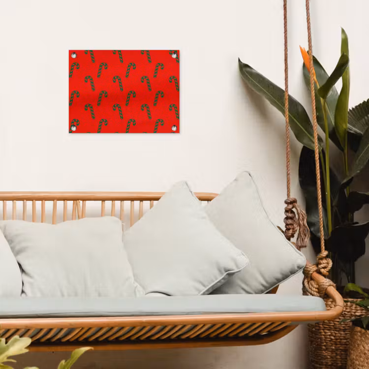 Tuinposter - Kerst - Rood - Groen - Zuurstok — 5