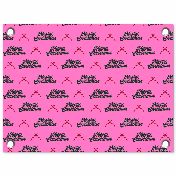Tuinposter - Tekst - Neon - Roze - Kerst — 1