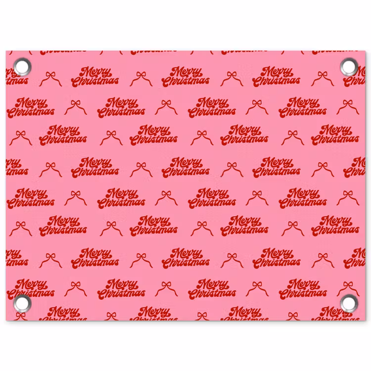 Tuinposter - Tekst - Strik - Rood - Roze — 1