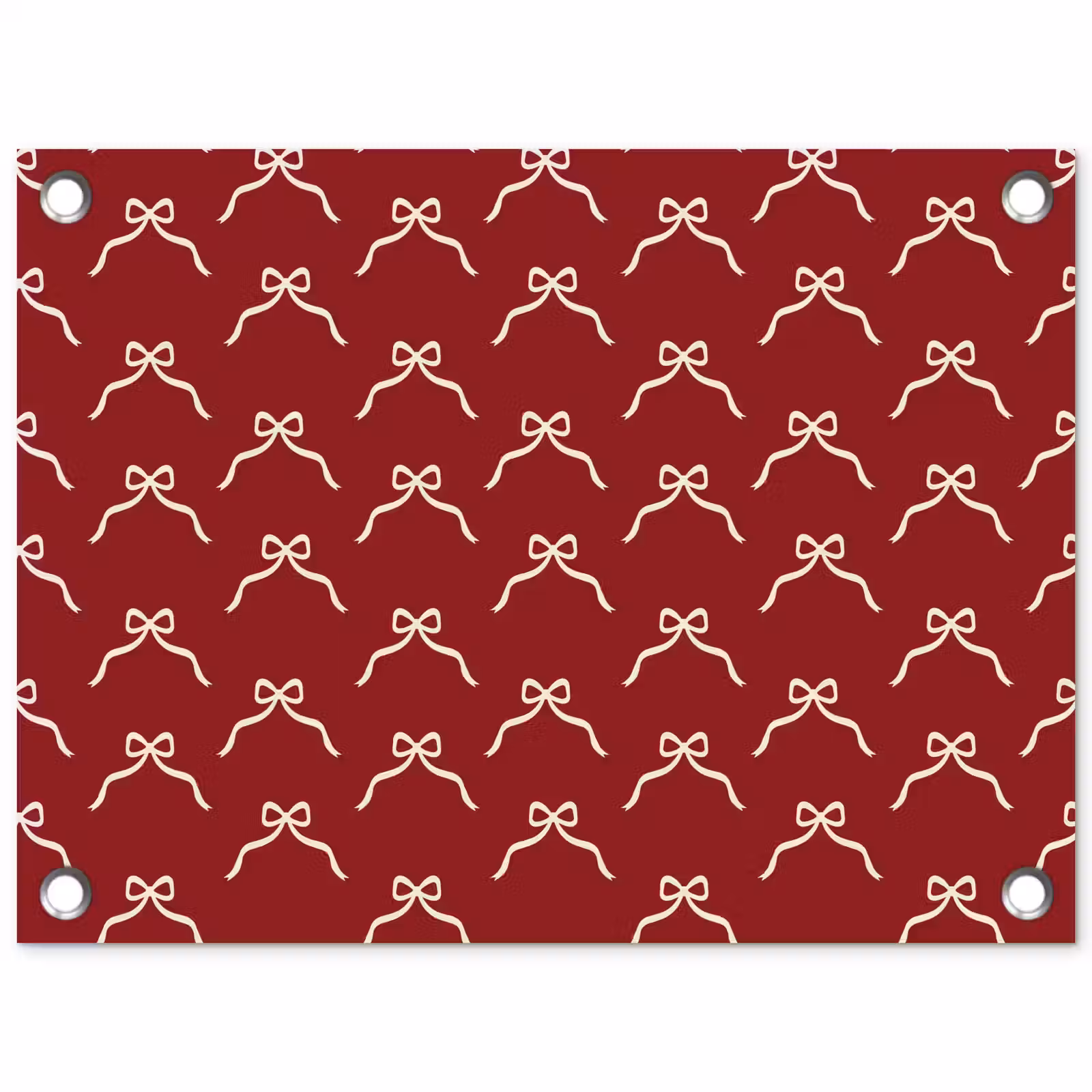 Tuinposter - Strik - Kerst - Rood - Wit — 1