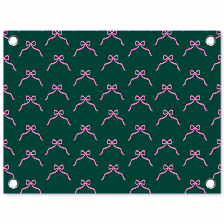 Tuinposter - Kerst - Neon - Groen - Strik — 1