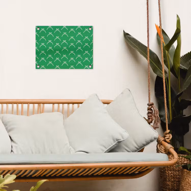 Tuinposter - Strik - Kerst - Groen - Wit — 5