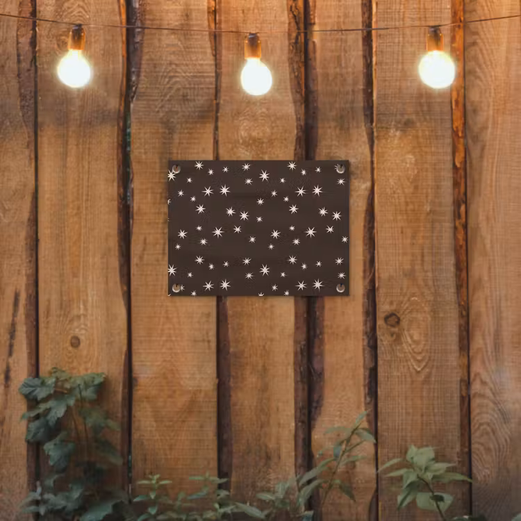 Tuinposter - Bruin - Ster - Kerst — 2