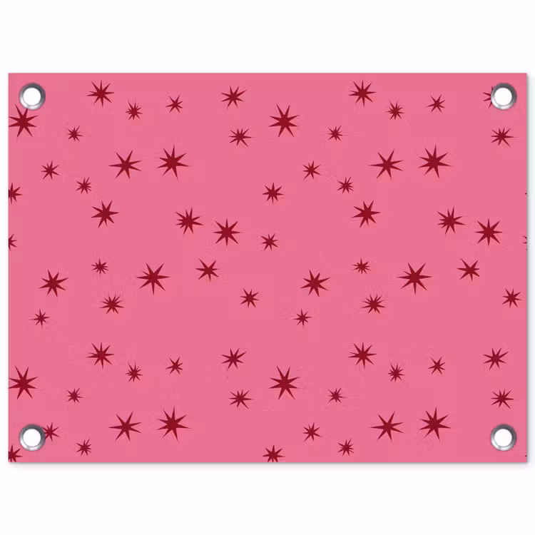 Tuinposter - Kerst - Ster - Rood - Roze — 1
