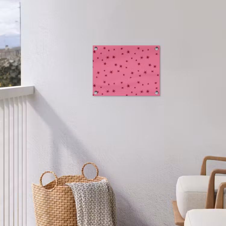Tuinposter - Kerst - Ster - Rood - Roze — 3