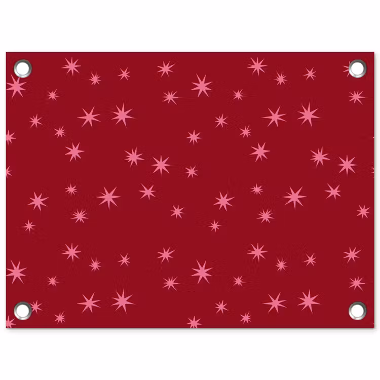 Tuinposter - Ster - Roze - Kerst - Rood — 1