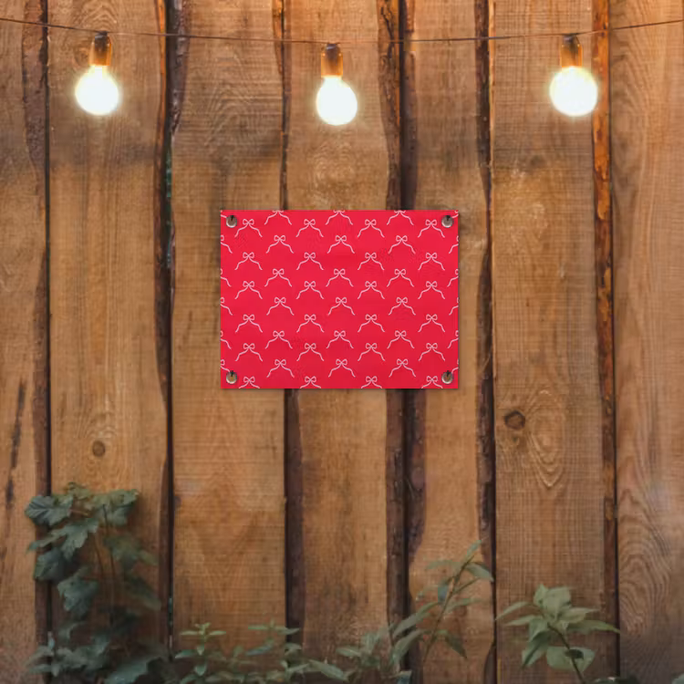 Tuinposter - Strik - Rood - Kerst — 2