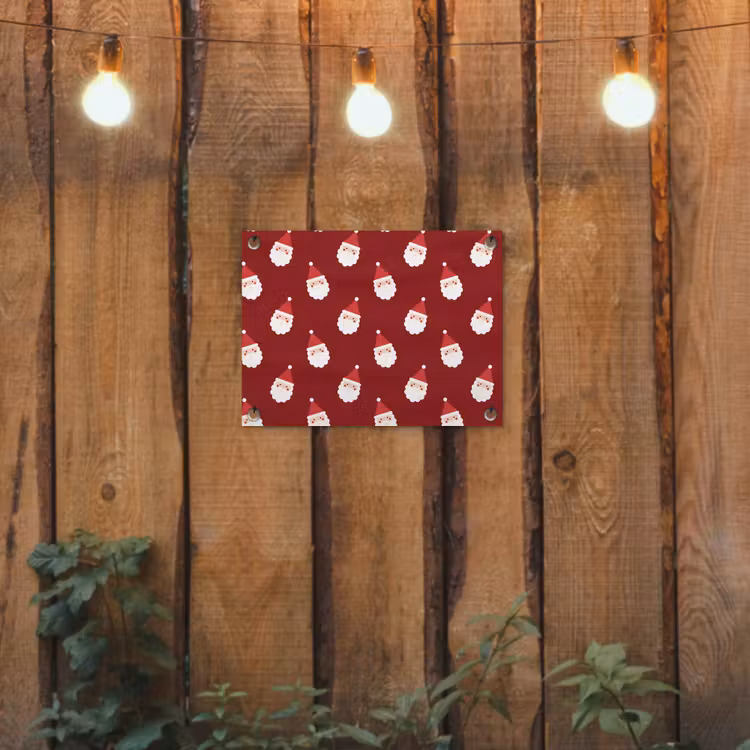 Tuinposter - Kerstman - Kerst - Rood — 2