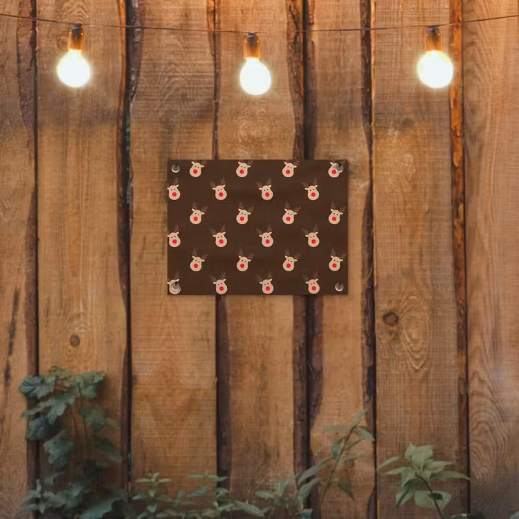 Tuinposter - Rendieren - Kerst - Bruin — 2