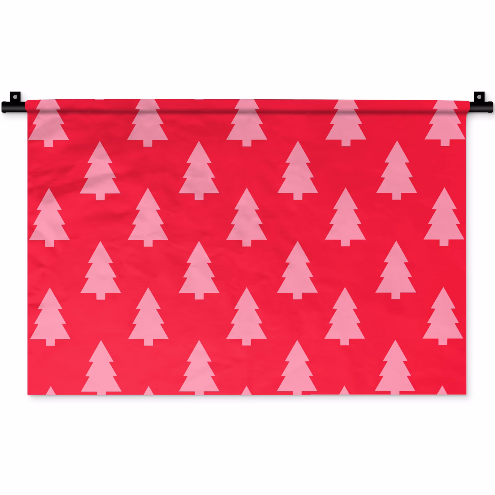 Wandkleed - Kerstboom - Roze - Rood — 1