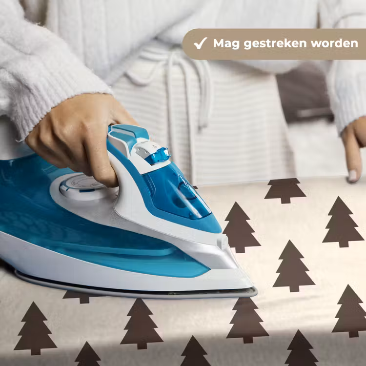 Wandkleed - Kerstboom - Crème - Grijs — 6