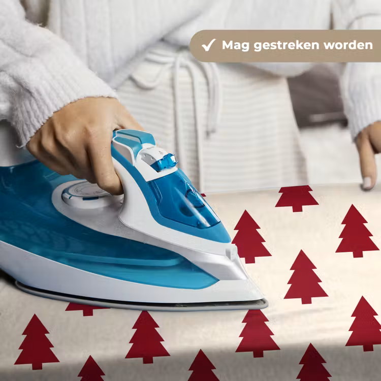 Wandkleed - Kerstboom - Crème - Rood — 6