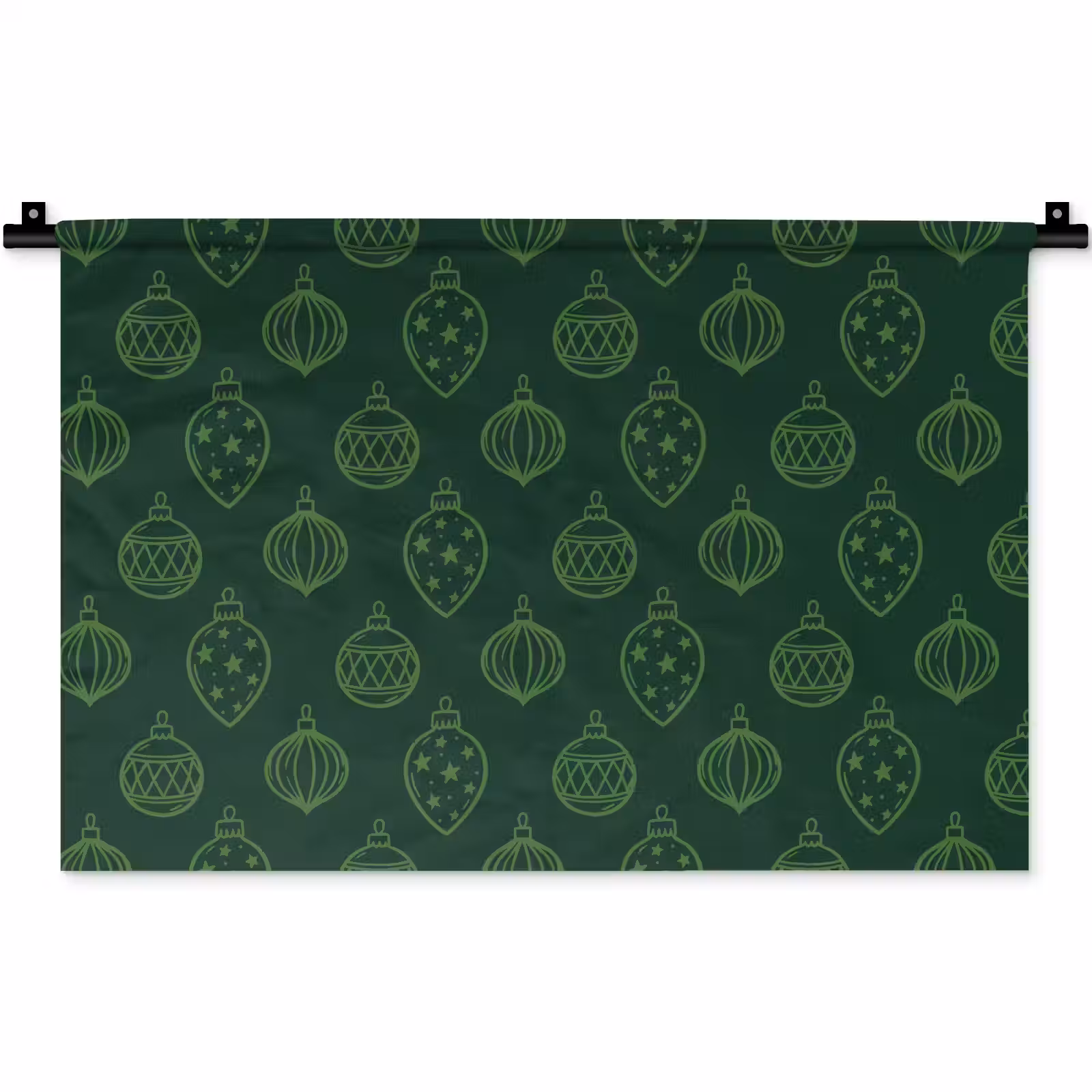 Wandkleed - Kerstbal - Groen - Kerst — 1