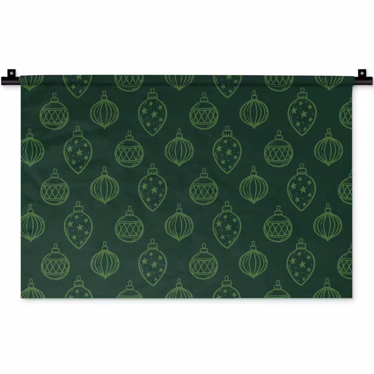 Wandkleed - Kerstbal - Groen - Kerst — 1