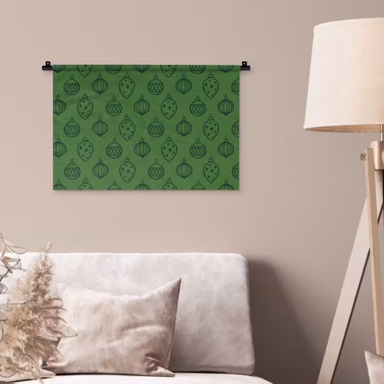 Wandkleed - Kerstbal - Kerst - Groen — 2