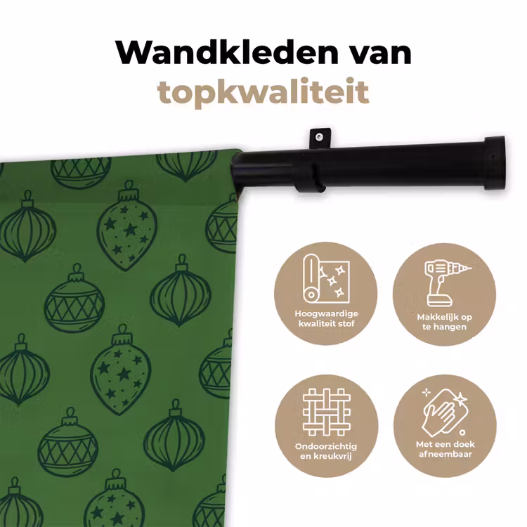Wandkleed - Kerstbal - Kerst - Groen — 3