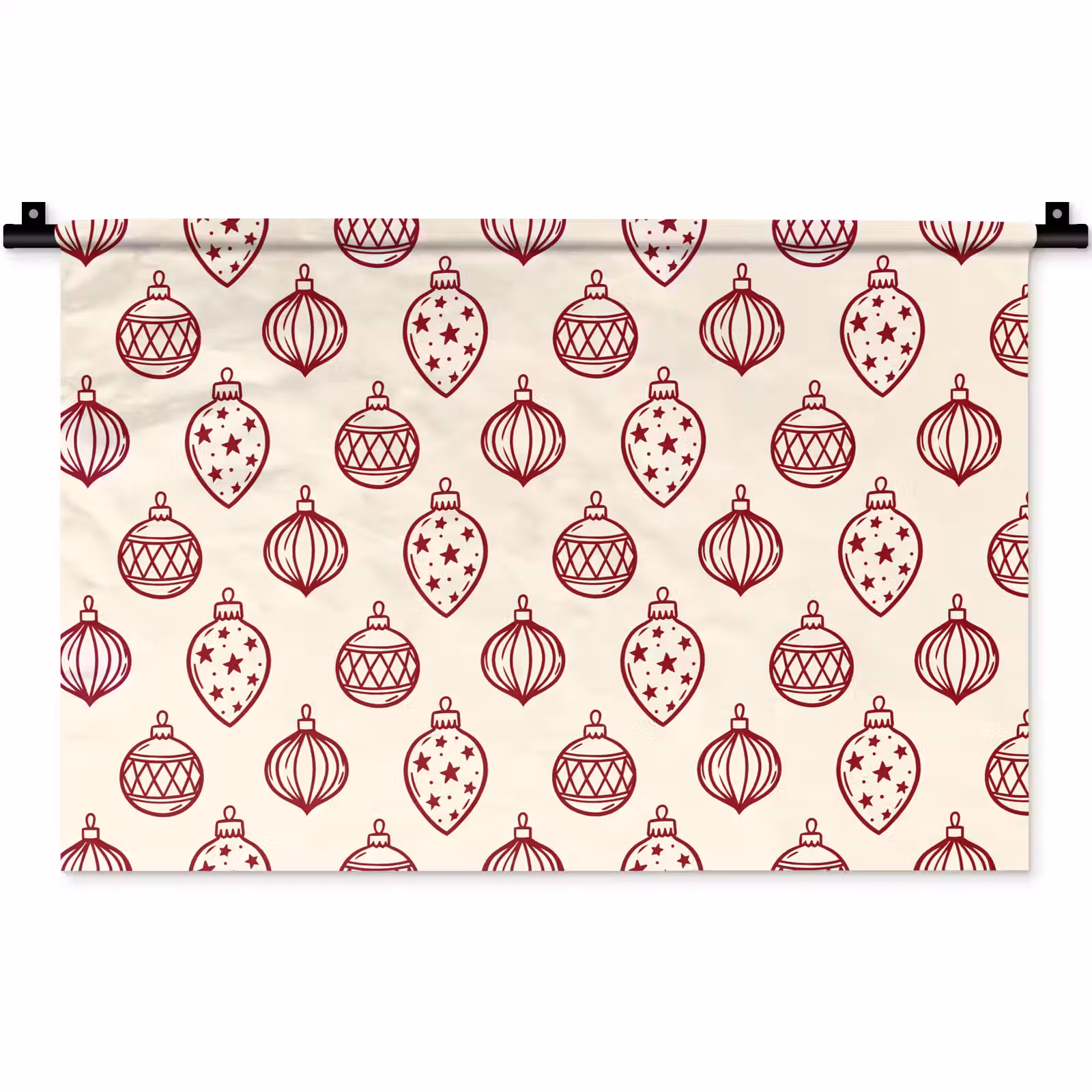 Wandkleed - Kerstbal - Rood - Kerst — 1