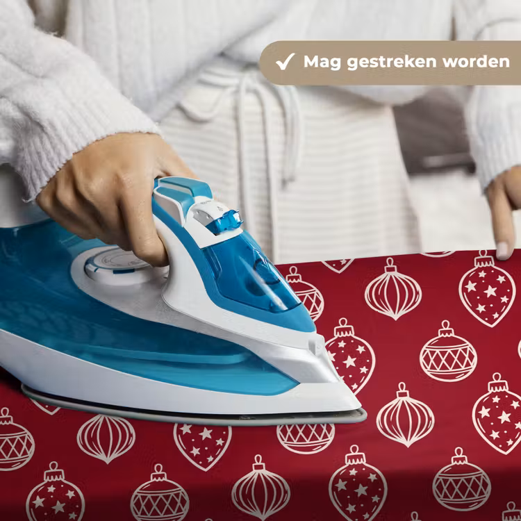 Wandkleed - Kerstbal - Rood - Crème — 6