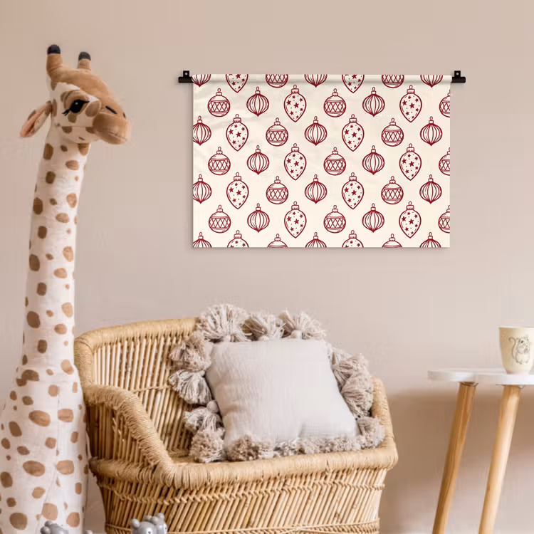 Wandkleed - Kerstbal - Rood - Kerst — 5